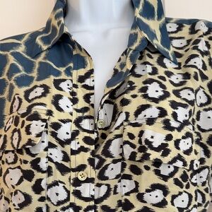 Equipment Animal Print Button-Up Shirt. BNWT Size Medium. Leopard print. Silk.